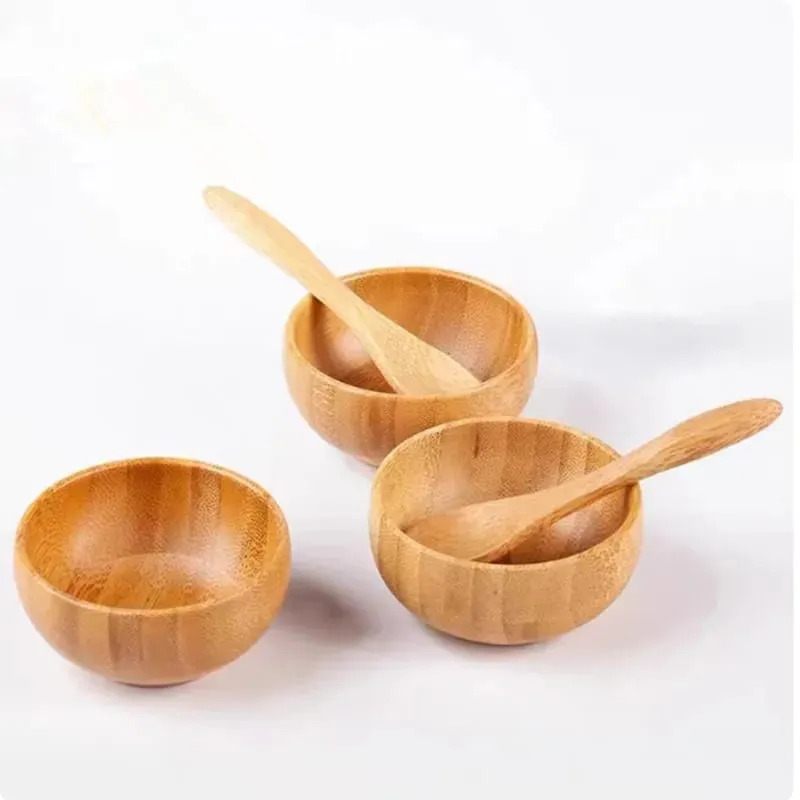 5/10/30/50pcs Bamboo DIY Face Mask Mixing Bowl with Spoon Aromatherapy Bowl Set Massage Oil Face Care Makeup Tool Kits — image 6