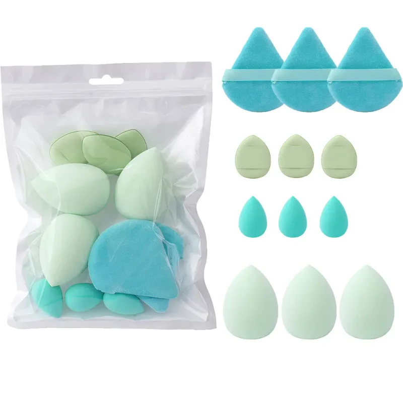 12Pcs Soft All-Purpose Makeup Sponge Set 4Types Beauty Tools Cosmetic Puff Dry Wet Dual Use Foundation Sponges Powder Puff — image 9