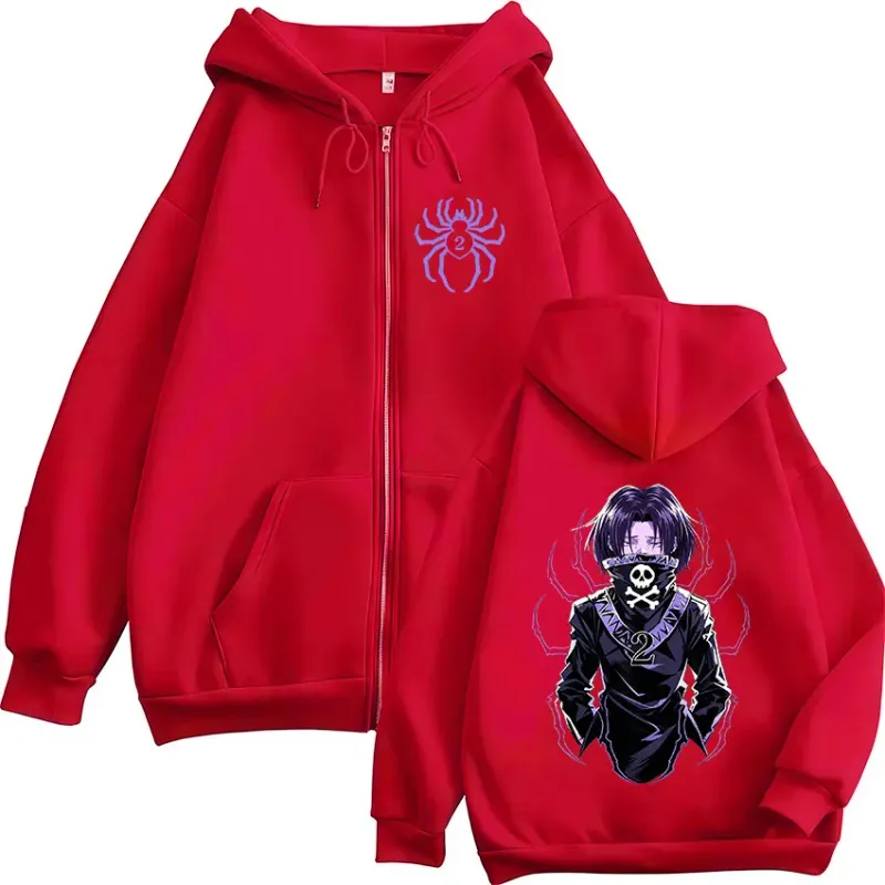 Anime Hunter X Hunter Feitan Portor Zipper Hoodies Men Women Clothing Oversized Fleece Zip Up Hooded Sweatshirts Coat Streetwear — image 9