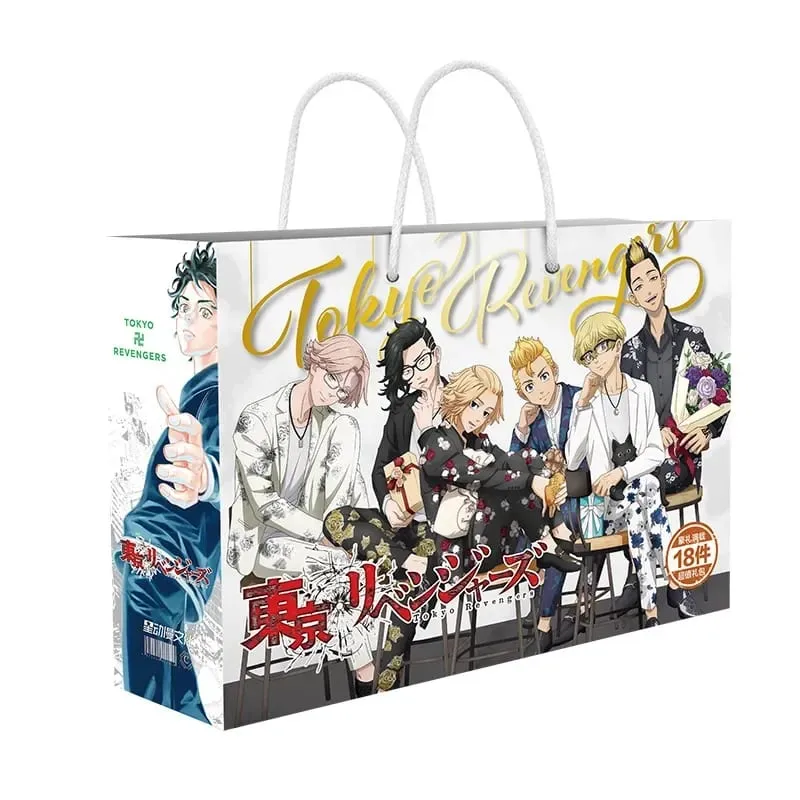 Sac cadeau porte-bonheur Anime Bungou Stray Dogs Haikyuu, jouet de Collection comprenant une carte postale, un signet, des cartes Lomo, figurine Genshin Impact — image 11