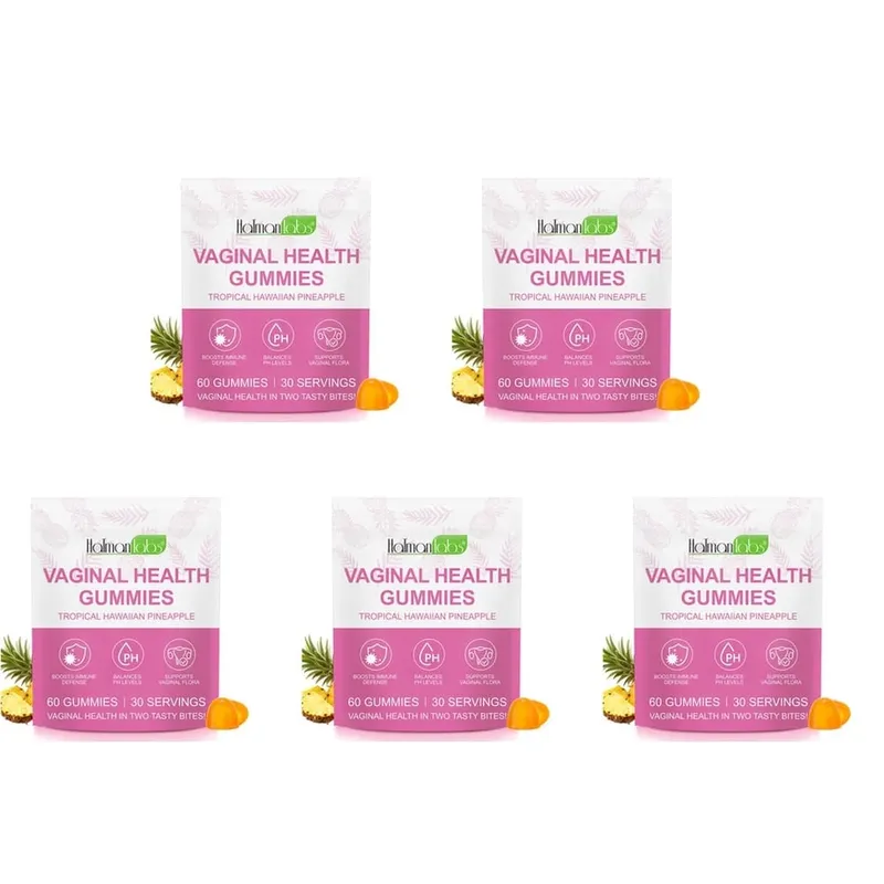 HalmanLabs Vaginal Health Gummies with Probiotics and Vitamin C Balances PH Levels and Supports Vaginal Flora - 60 Gummies — image 11
