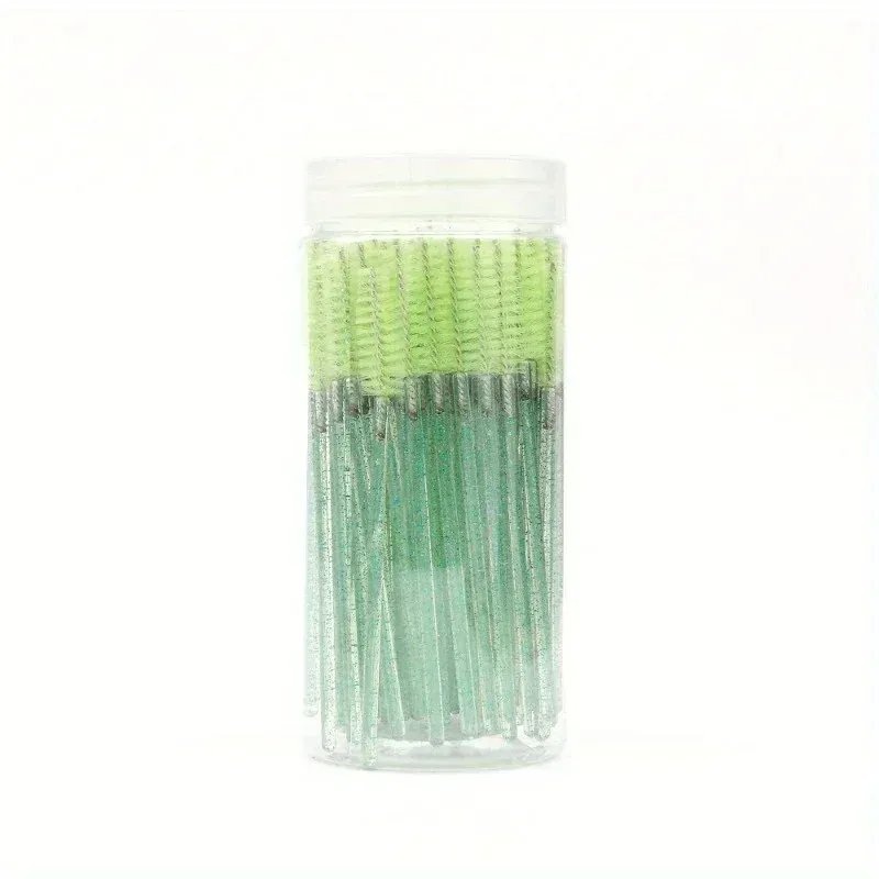50pcs Disposable Mascara Wand Eyelash Brush Crystal Eyebrow Shaper Brush For Eyelash Extension Makeup Brushes Applicators — image 5