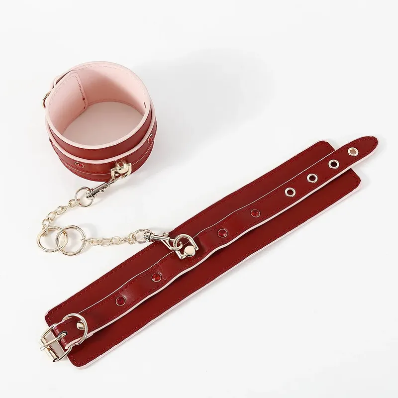 7pcs Sex Toys Set BDSM Bondage Adult Products shaped Mouth Plug Toy Beating Flirting Neck Cover Eyelid Mask Leather Handcuffs — image 12