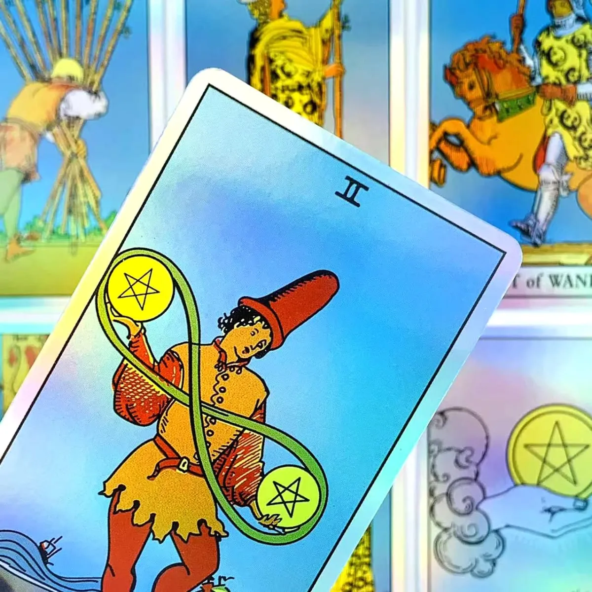 Holographic Rainbow Classic Tarot Deck 78Pcs Iridescent Tarot Card With Guidebook Divination Oracle Card For Beginners — image 5