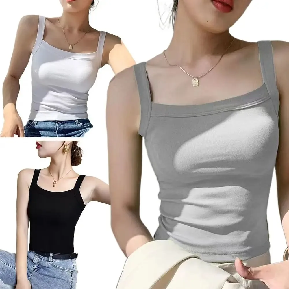 Casual Sleeveless Summer Tank Tops Slim Underwear Cami Top Shirt Camisoles Vest Corset Sports Activities — image 1