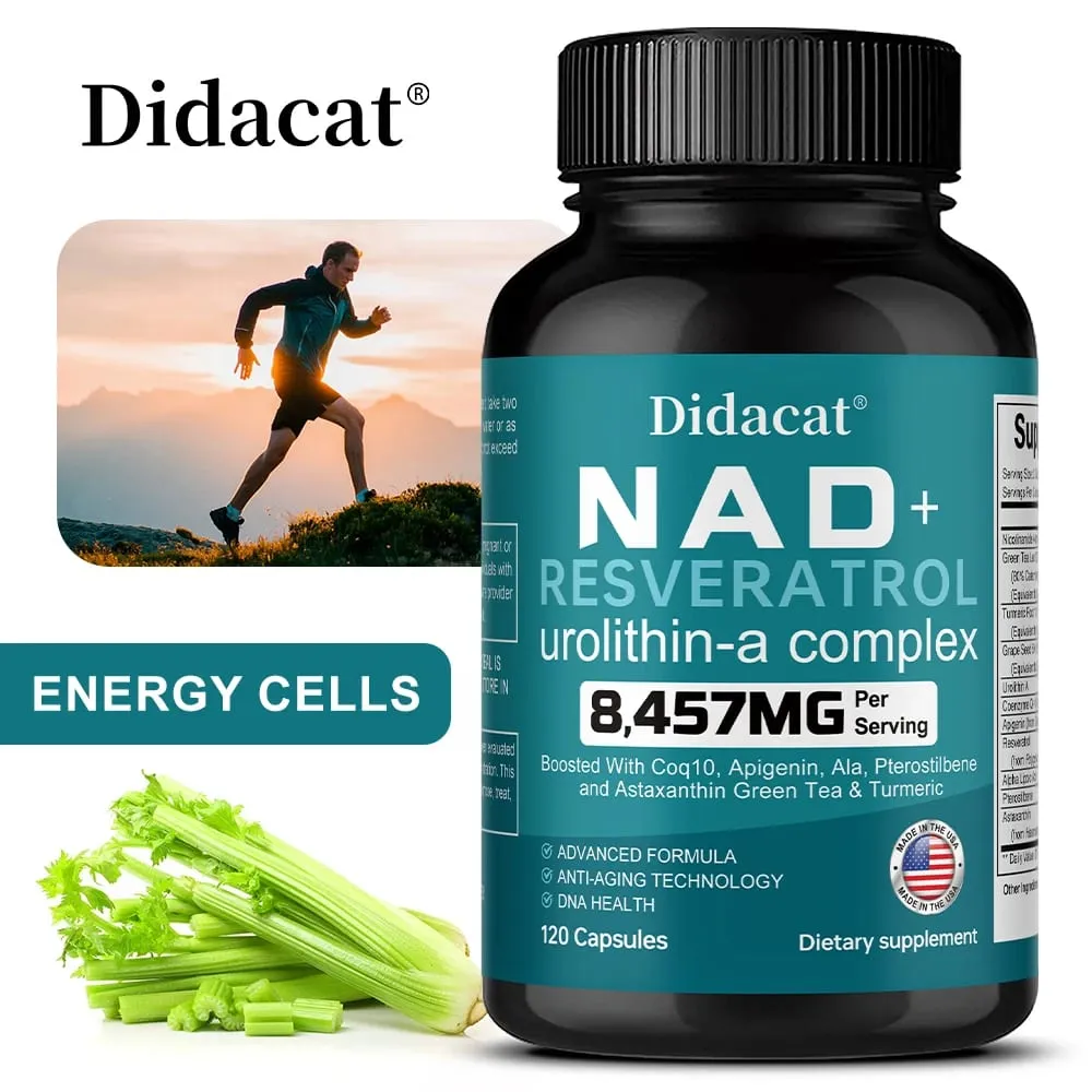 NAD+ Resveratrol - Supports Cell Health Brightens Skin Improves Energy and Vitality Antioxidant and Promote Metabolism — image 1