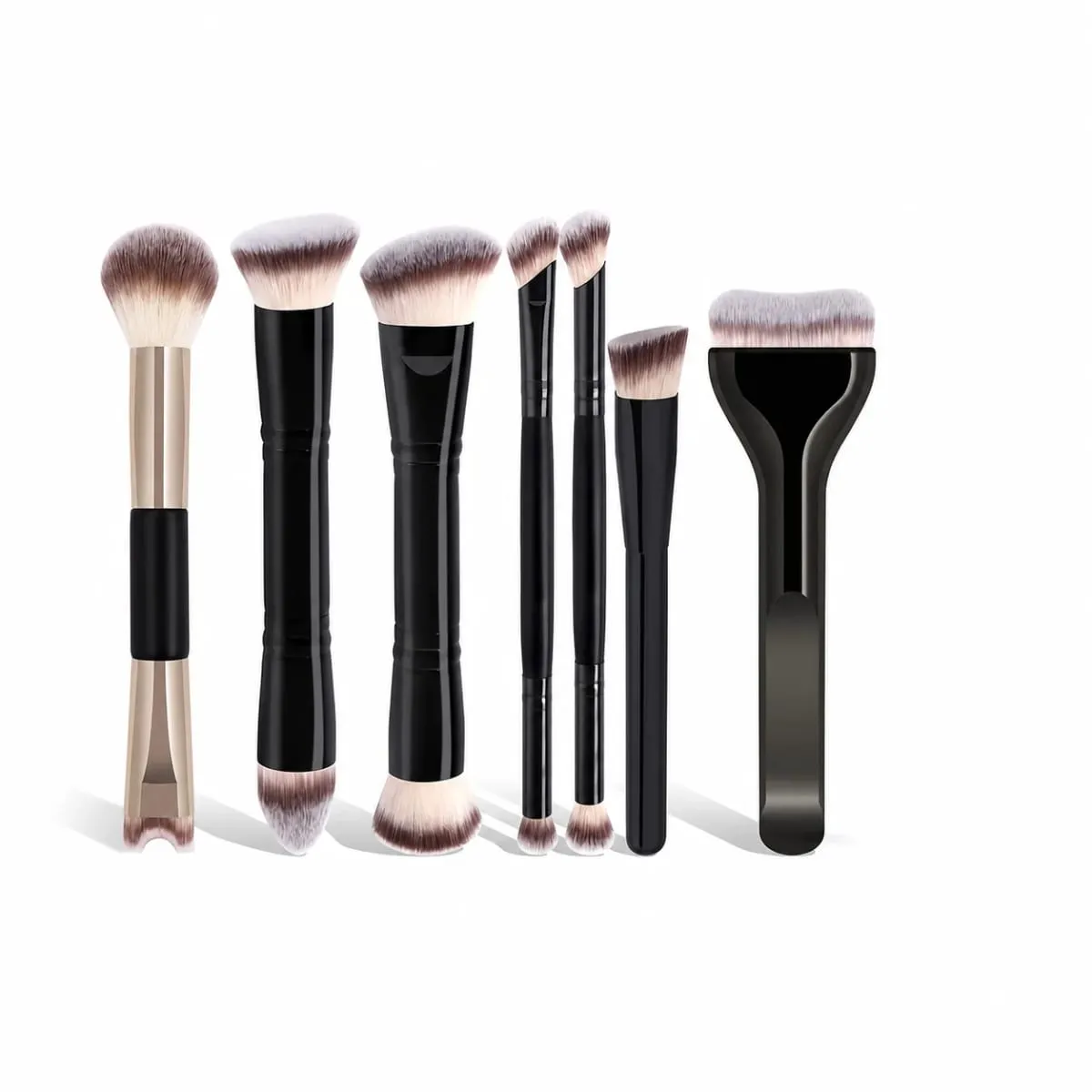 7pcs Professional Makeup Brush Set Foundation Brush Powder Brush Eye Shadow Brush Blending Brush Tool Soft to Face Travel — image 2