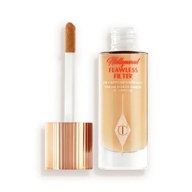 Жидкий хайлайтер Charlotte Tilbury Hollywood Flawless, увлажняющий палитру для кожи, атласно-матовый, с мерцающим металлическим финишем, макияж — image 12