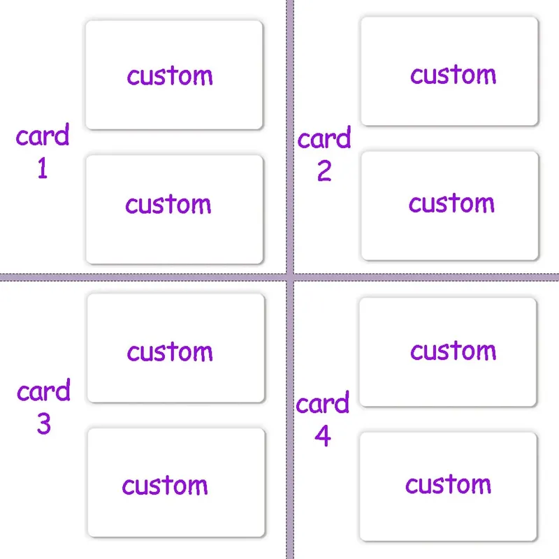 Double Sided Custom PVC Business Cards Plastic Photocards - Waterproof Durable Personalized Photo Membership Cards Company Club