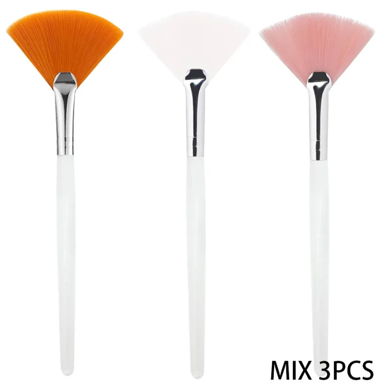 3/9 Pieces Facial Fan Mask Brushes Soft Mask Brush Applicator Esthetician Facial Mask Brushes For Women Girls Cosmetic Tools — image 11