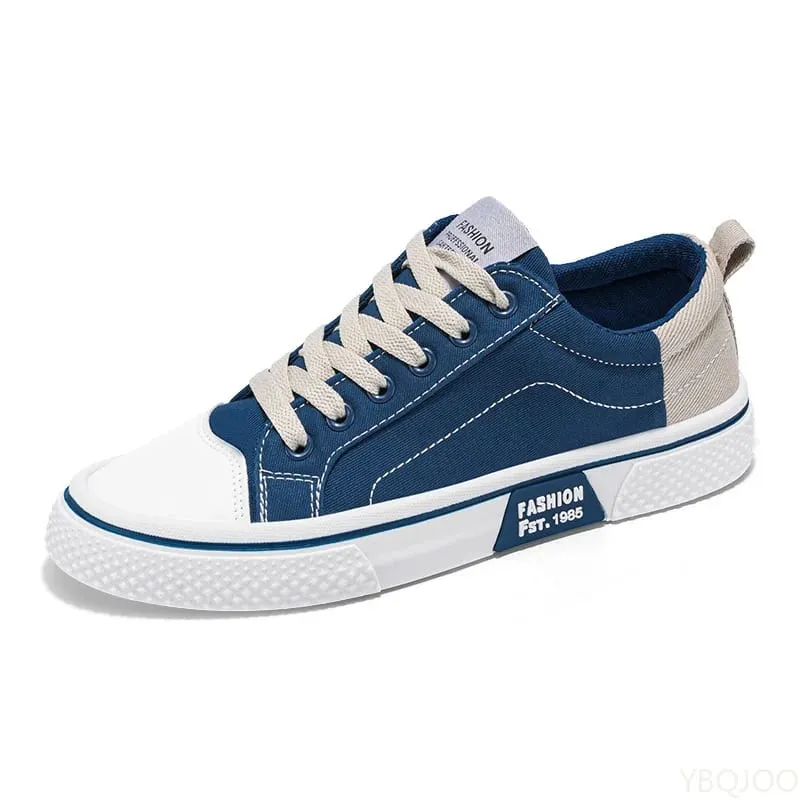 Summer fashionable comfortable canvas shoes new breathable versatile board shoes men soft soled simple lace up men's shoes
