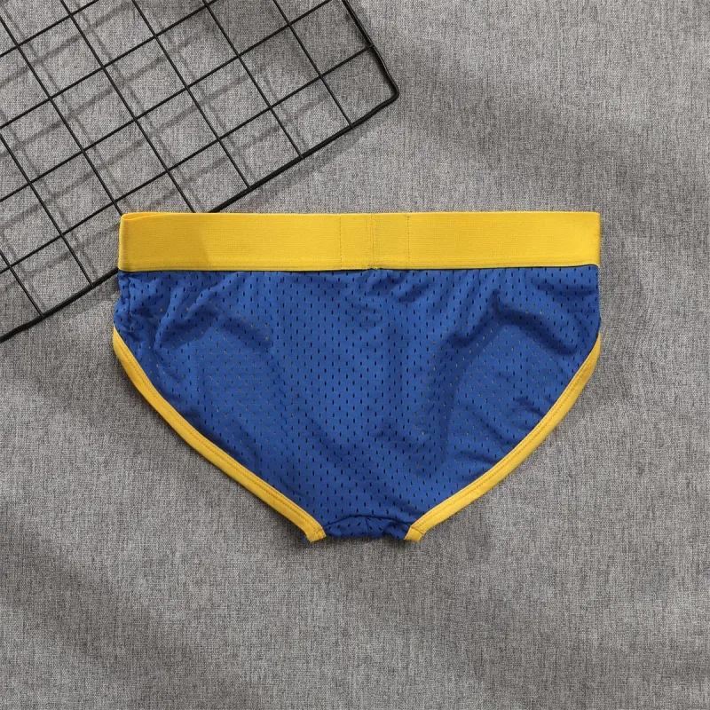 2026 solid color new men's low waist through mesh breathable briefs addicted underwear AD4-M388 — image 13