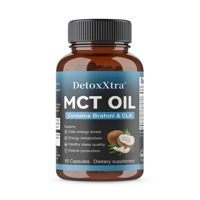 MCT Oil Capsules Natural Clean Energy & Cognitive Focus Supplement Clarity Brain & Body Gut Wellness Support Non-GMO