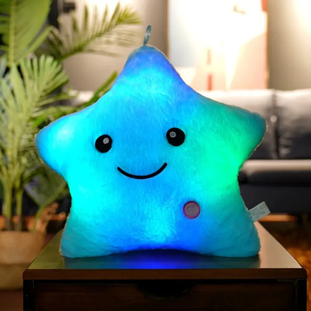 Cute LED Electronic Star Plush Toy Star Soft LED Star Doll Toy Home Decoration Baby Kid Toys Soft Star Pillow — image 14