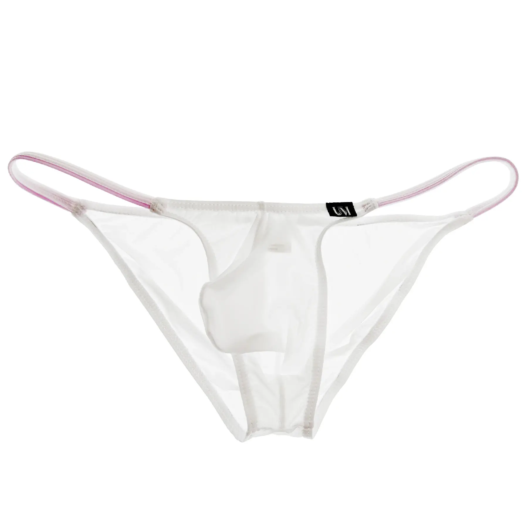 Men's Low Waist Briefs Ultra Color Elastic Rope Sexy G-strings Convex Silky Thin Belt Solid Uniform Underwear — image 5