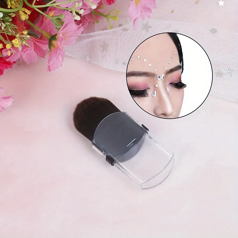 Portable Travel Mini Small Telescopic Blusher Makeup Brush Soft Single Face Foundation Powder Brushes With Lid Cosmetic Tools — image 4