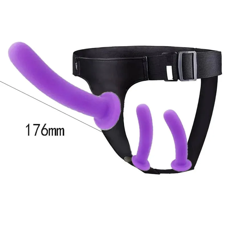 Adjustable Silicone Strap On Dildo Harness Long Slim Pegging Dildo Panties for Women Men Couples Soft Flexible Strap-on Sex To — image 10