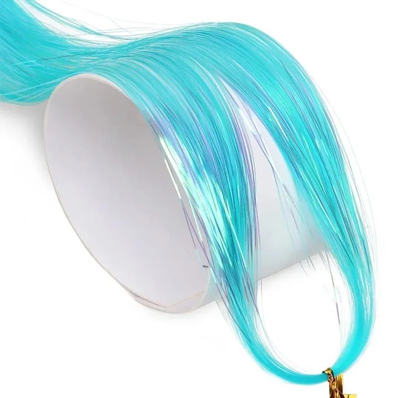 Rainbow Hair Tinsel Kit 6pcs 1200 Strands Glitter Tinsel Hair Extensions Heat Resistant Sparkling Shiny Fairy Hair Acc — image 11