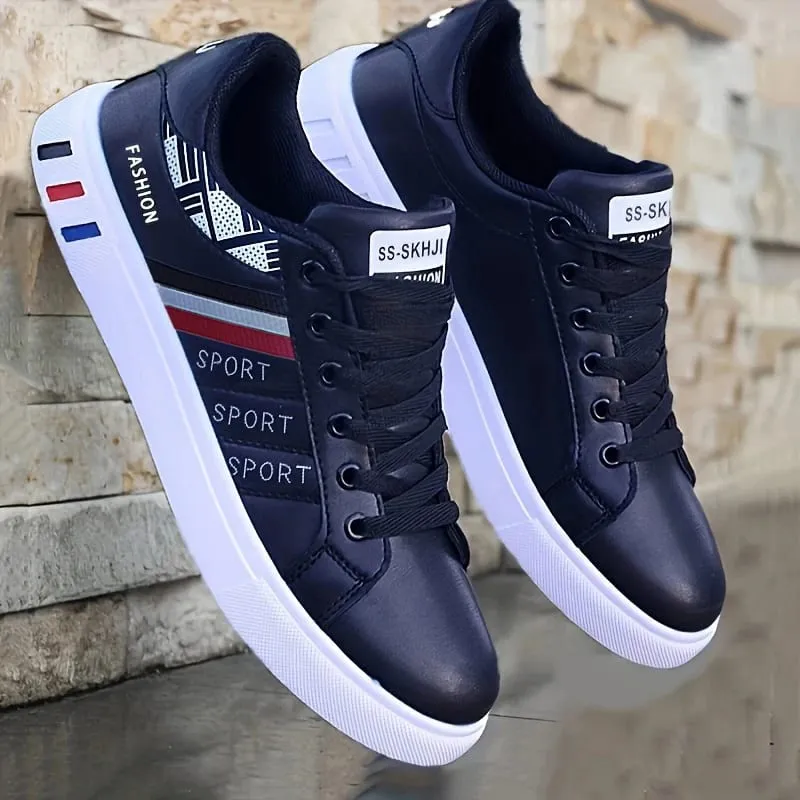 A Pair of White Sneakers Perfect for Skateboarding Casual Sports and Everyday Wear. Lightweight with A Soft Sole Suitable fo