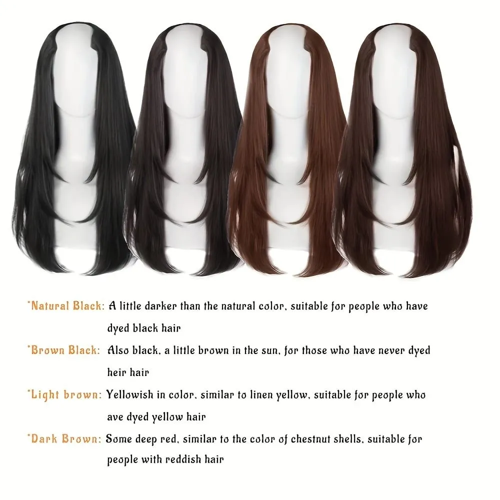 18/22/24Inch Women's Synthetic Long Hair Styling Long Hair Synthetic Wigs Layered Hair Extensions Top of the Head Increase Hair — image 3