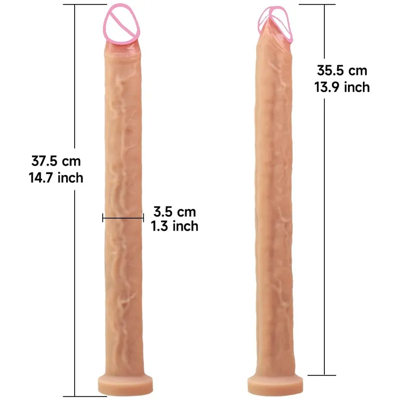 40CM Long Dildo Realistic Snake Shape Single Layer Silicone Big Penis Soft Anal Sex Toy Suction Cup Dick for Women G-spot Orgas — image 8