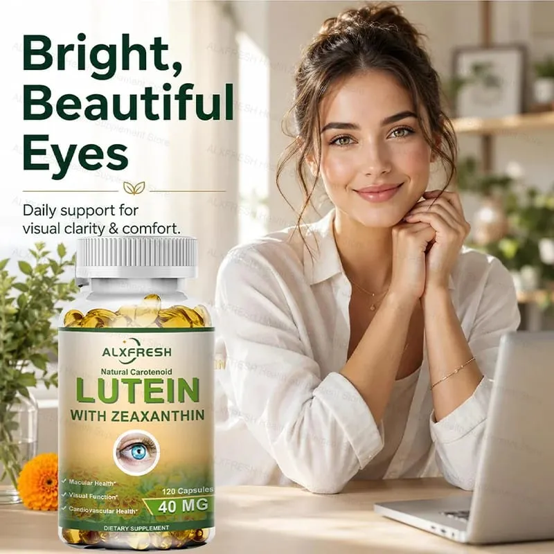 Lutein and Zeaxanthin Eye Supplements for Retina Eye Vision Vitamins Capsules - Student Adults Seniors — image 2