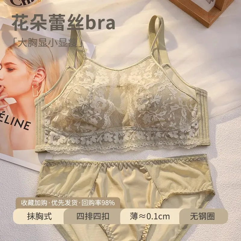 French Style Lace Strapless Bra For Women Large Bust Minimizer Slimmer Sexy Beautiful Back Comfort Lingerie Size 34-44 M-XXXXL — image 13