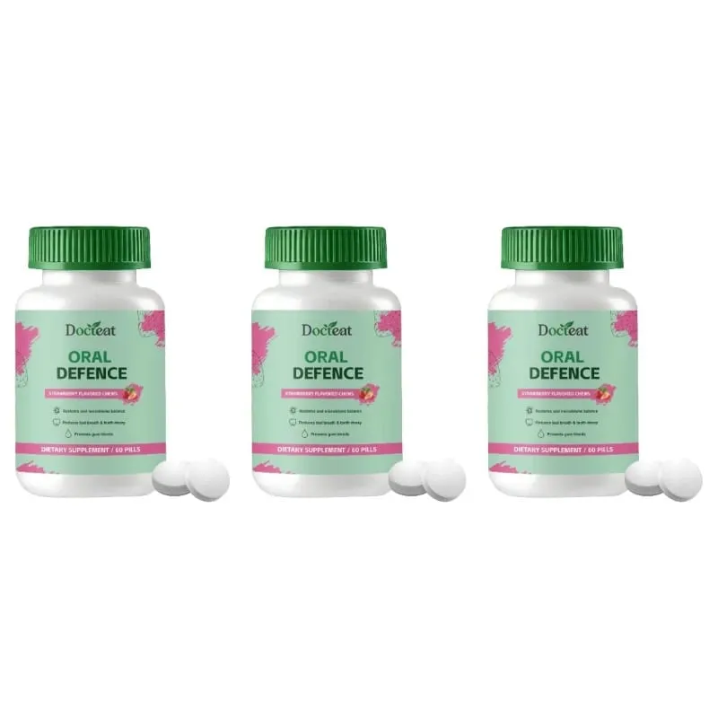 Oral Defence Chewable Tablets for Breath Freshness Support with Xylitol and Microcrystalline Hydroxyapatite for Adult 60 Pills — image 8