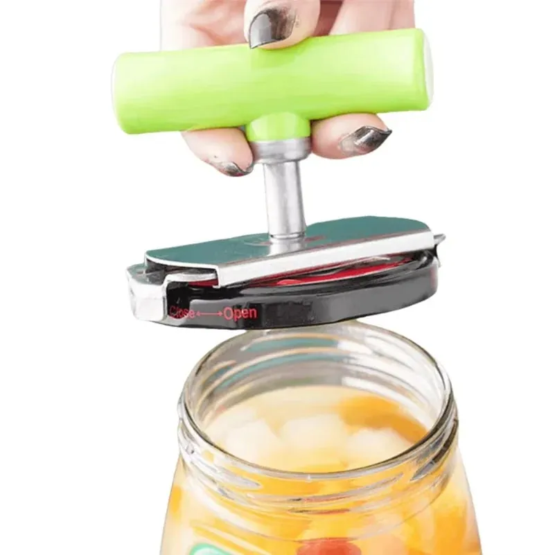 Multi-Function Bottle Cap Opener Stainless Steel Adjustable Lids Off Jar Opener Labor-Saving Screw Can Opener Kitchen Gadget