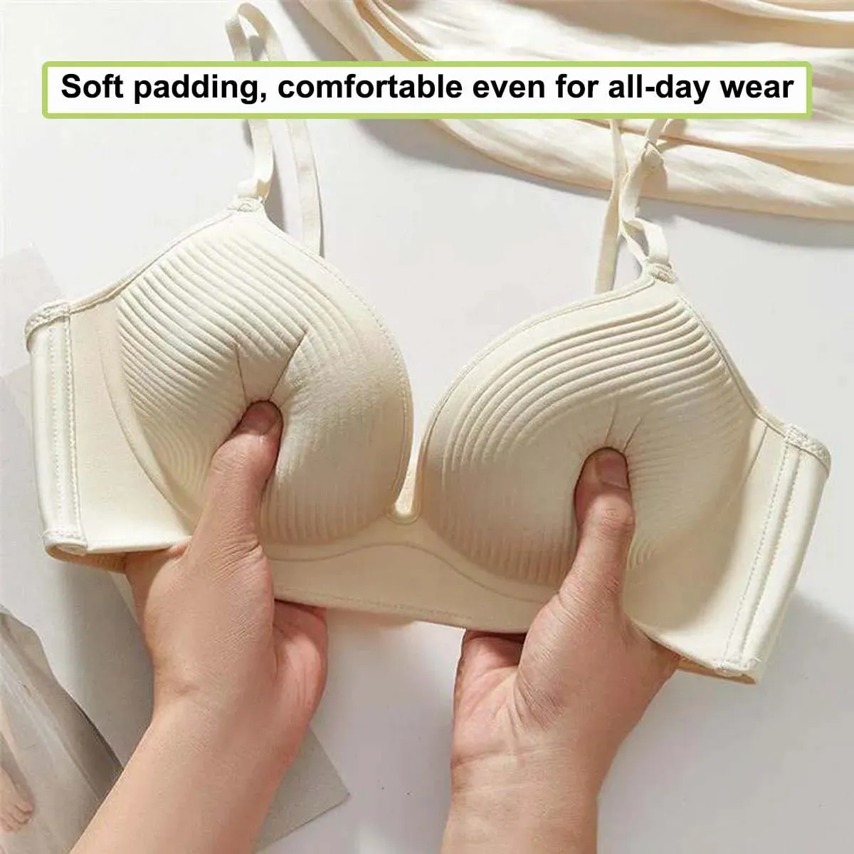 Women's Ultra-Thick 10cm Seamless Push-Up Bra Adjustable Lingerie for Small Breasts Comfortable Underwear — image 3