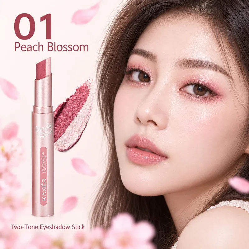 Two Tone Eyeshadow Stick Creamy Shimmer Eye Shadow Blendable Gradient Eye Makeup 6 Shades for Everyday and Party Looks — image 9