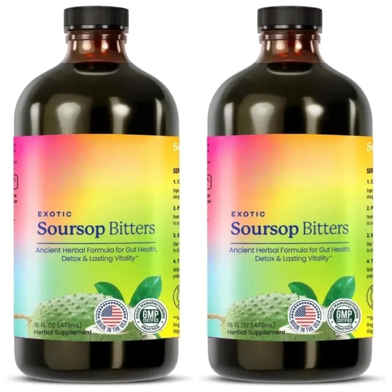 Exotic Soursop Bitters Herbal Wellness Supplement Plant Based Formula 16 Fl Oz (473ml) — image 8