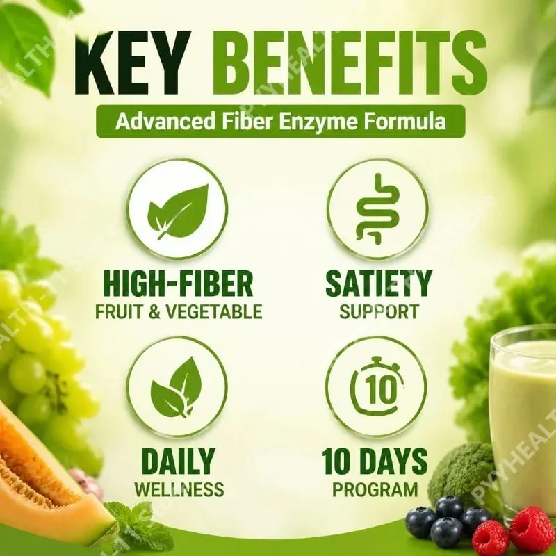 Fruit and Vegetable Fiber Enzyme Powder Thick Hami Melon Flavor High-Fiber Satiety Support Dietary Fiber Supplement 300g — image 5