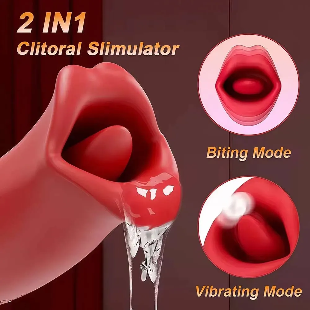 Tongue Sucking Vibrator Female Licking G Spot Clitoris Stimulator Sucker Oral Nipples Massager Sex Toys for Women Adult Goods — image 2