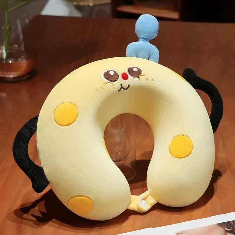 U-Shaped Pillow With Box Plush Sleep Neck Protection Pillow Office Cushion Cute Lovely Travel Pillows For Children/Adults