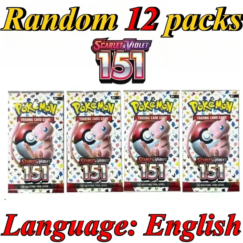 10 Pokémon Card Packs Bright Stars 151 Prismatic Evolutions PALDEAN FATES English Reinforcement Battle Transaction Card Gift — image 21