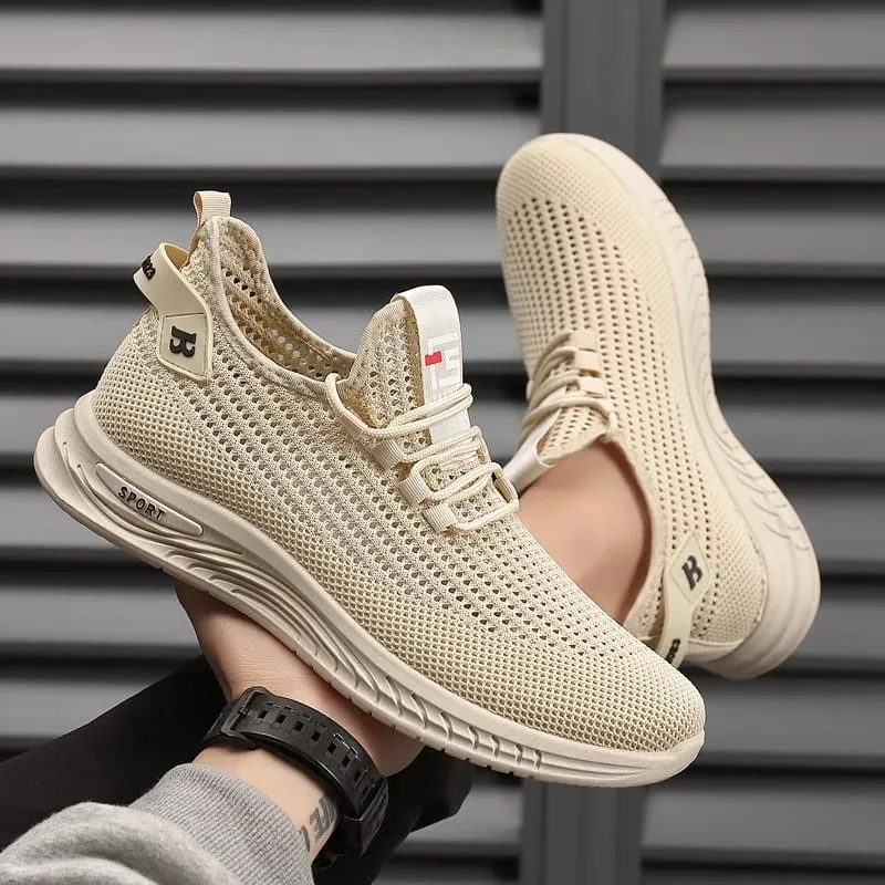 Lightweight Mesh Knit Trainers Men Soft Cushion Sole Daily Walking Sneakers Non Slip Breathable Outdoor Gym Running Footwear — image 2