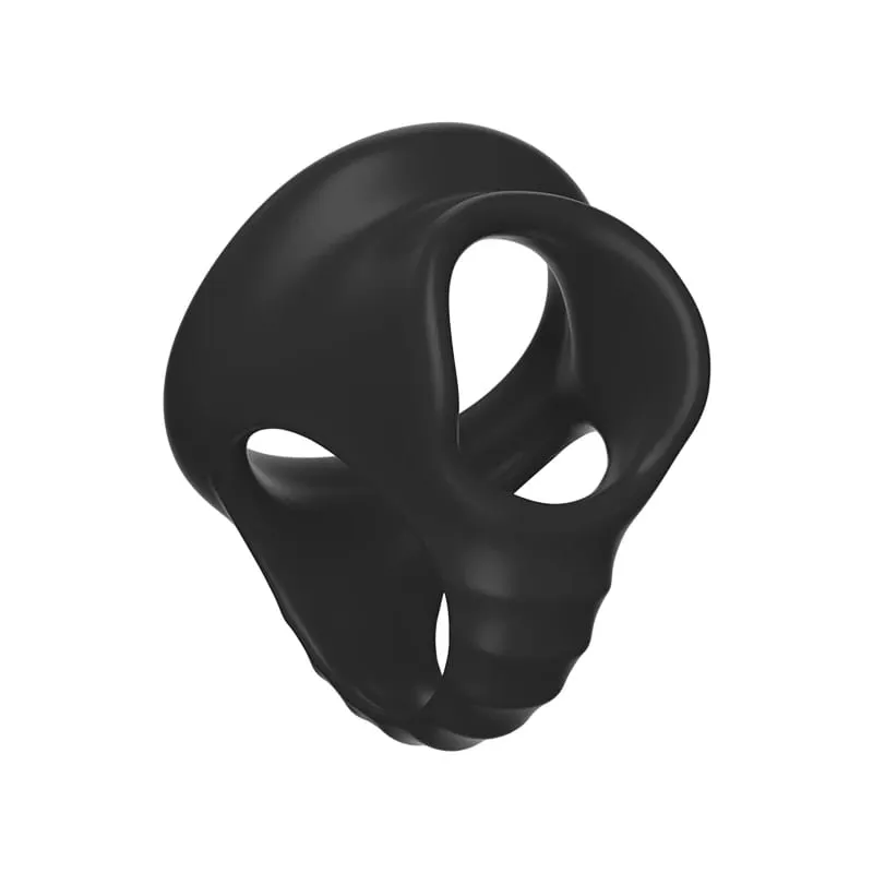 Soft Penis Ring Reusable Delay Ejaculation Lasting Scrotum Lock Ring Ball Scrotum Stretcher Triple Testicle Lock BDSM Sex Toys