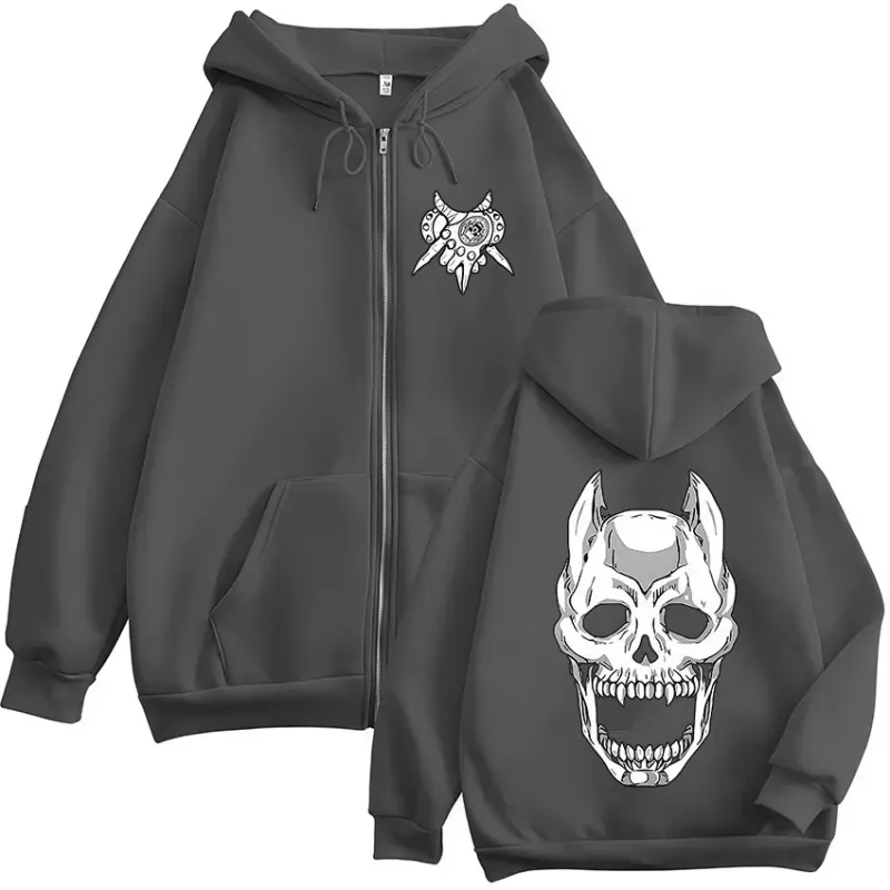 Anime Jojo Bizarre Adventure Kira Yoshikage Killer Queen Zipper Hoodies Men's Clothing Zip Up Hooded Sweatshirts Jackets Coats — image 3
