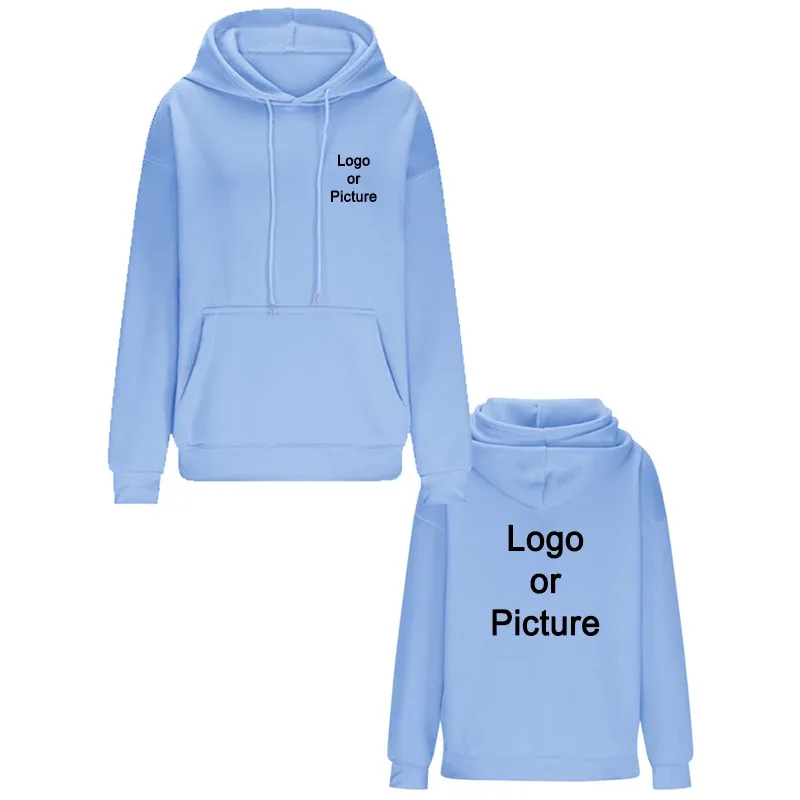 Reka bentuk DIY Oversize Hoodies Fesyen Wanita Disesuaikan Cetak Longgar Lengan Panjang Bahu Drop Cuff Sweathsirts Pullovers Sudadera