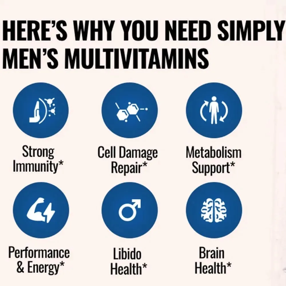 Men's Multivitamin - Improves Bone Strength Supports Energy & Endurance Enhances Cognition Supports Brain Eye and Heart Health — image 4