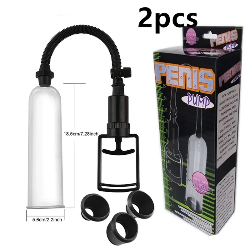 Manual Penis Extender Pump Sex Toys Dick Stimulate Extender Masturbator Male Vacuum Pump Penis Enlarger Big Dick Lasting Trainer