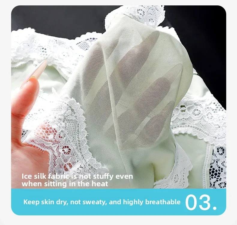 Male Full Lace Edge Briefs Back Bow Strap Ice Silk Satin Low Rise U Pouch Soft Breathable Men Underpants — image 18