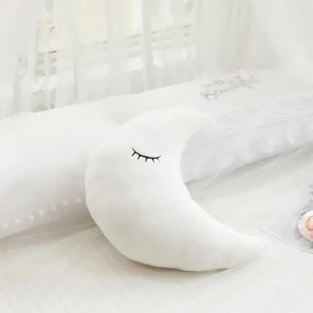 Hot Stuffed Cloud Moon Star Raindrop Plush Pillow Soft Cushion Toys For Children Baby Kids Girl Christmas Gift Room Car Decor — image 15
