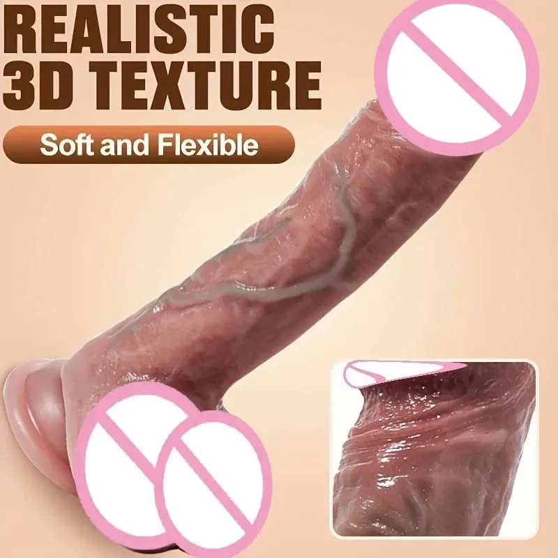 Realistic Dildo with Suction Cup Waterproof Silicone Penis G-Spot Vagina Stimulator Female Masturbator Anal 18+ Adult Sex Toys