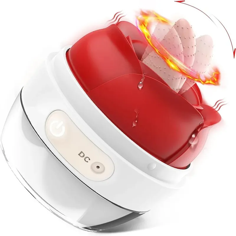 Rose Sex Toys Tongue Licking Vibrator G Spot Clitoris Stimulator Vagina Nipple Massager With 9 Frequency Vibrating Adult Toy for Women