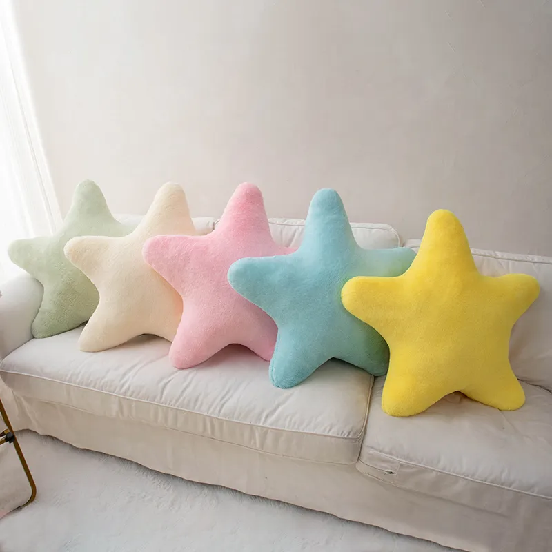 Soft Plush Star Shaped Pillow Decorative Cute Bed Pillow Cushion for Kids Bedroom Living Room - Plush Throw Pillow — image 4