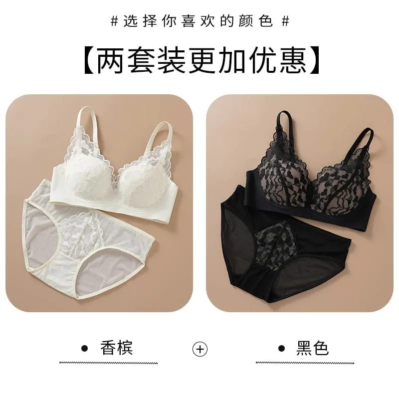 Japanese Sexy Spitze Büstenhalter ohne Bügel Push Up für kleine Brust Seitlich glättend Anti-Sagging Neu Bestseller MOYISU B — image 17