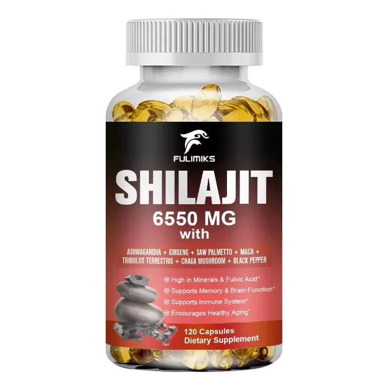 Shilajit 6550MG Capsules with Ashwagandha & Ginseng Supports Energy Stamina Immunity Brain Function & Healthy Aging — image 8