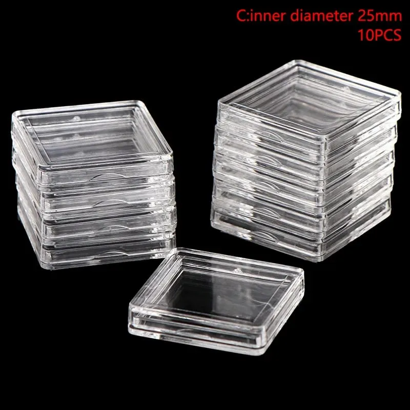 10PCS Square Clear Plastic Protector Containers Case For Token Board Game Holder Boxes Cards CollectionHot — image 9
